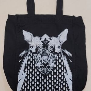 Etsy Sphynx Cat Skull Black Tote Bag